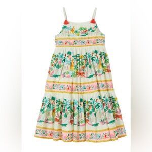 Mini Boden Tiered Printed Jungle Animal Sundress 11-12yo